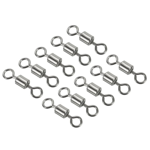 Fishing Barrel Swivels, 100 Pack 88LBS Copper Terminal Tackle for Fishing, Black