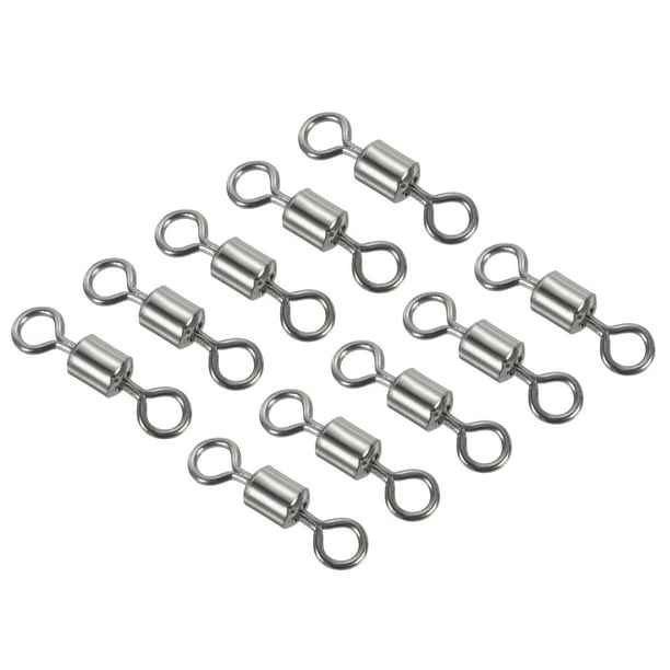 Fishing Barrel Swivels, 100 Pack 88LBS Copper Terminal Tackle for Fishing,  Black