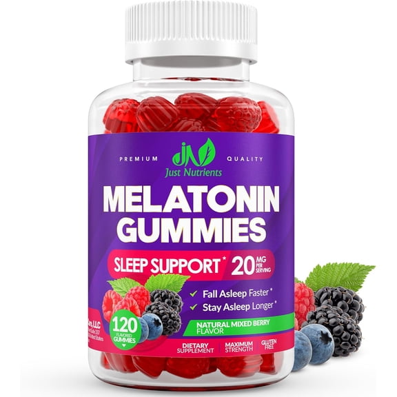 Melatonin 20mg Gummies for Adults - Maximum Strength Sleep Aid Gummies (120 Count)