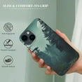 thumbnail image 4 of ONETECH Aesthetic Scenery Nature Forest Phone Case for iPhone 14, Green Mountain Sun Cover for Teens Men Women, Trendy  Bumper Clear Case Cover for iPhone 14, 4 of 5