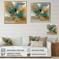 thumbnail image 4 of Designart "Gold And Turquoise Marble Fuild Ink I" Abstract Marble Canvas Print, 4 of 5