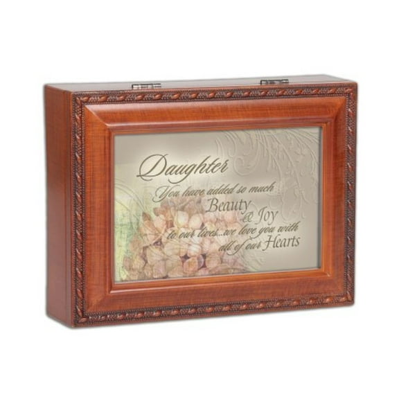 Daughter Woodgrain Cottage Garden Traditional Music Box Plays Light Up My Life