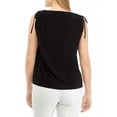 thumbnail image 3 of Vince Camuto Women's Tie Shoulder V-Neck Top, Black XL, 3 of 3