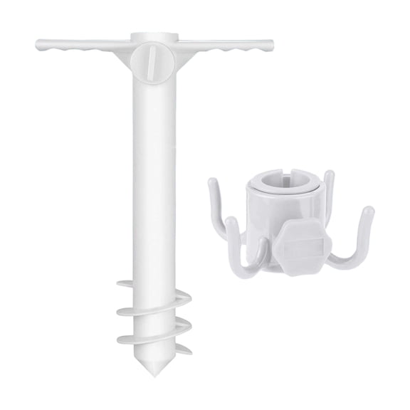 Heavy Duty Windproof Beach Umbrella Anchors ABS Three Helical Ground Stakes Suitable For Outdoor Stability Sand Camping