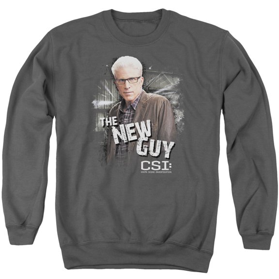 Csi The New Guy Adult Crewneck Sweatshirt Charcoal