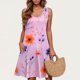 thumbnail image 3 of Vestido Casual de las Mujeres sin Mangas en Gradiente Cuello de Tripulación, Vestido Ligero de Primavera Y Verano de Poliéster, 3 of 5
