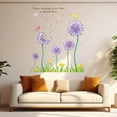 thumbnail image 3 of 2pcs purple dandelion decorative wall stickers -90 * 30cm, 3 of 7