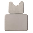 thumbnail image 2 of Billuyoard Alfombrilla antideslizante absorbente de agua en forma de U para el suelo del inodoro, 2 piezas, alfombrilla para la ducha, alfombra lavable de Juegos de accesorios de baño Marrón claro Billuyoard HA071453-02, 2 of 6