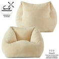 thumbnail image 3 of Mainstays Becky G Ribbed Plush Compressed Foam Chair, Payrus Beige for Teens and Adults, 3 of 7