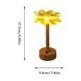 thumbnail image 3 of LED Night Light Acrylic Gift Ambient Light, Table Lamp Bedroom Bedside Decor Light, Warm Yellow Flower Shaped Desk Lamp Mini Portable Nightstand Lamp, 3 of 8
