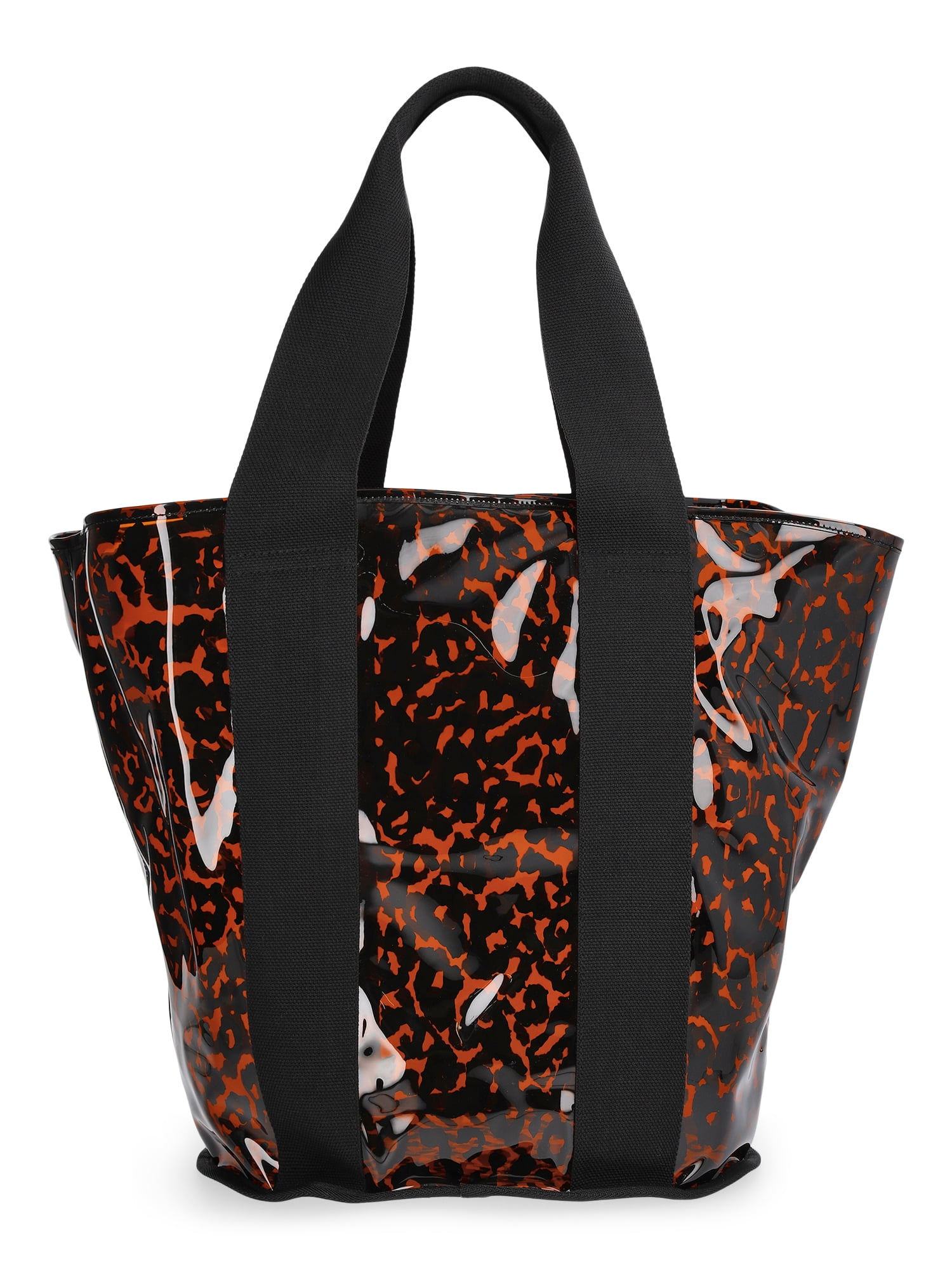 No Boundaries Women's Clear Beach Tote, Leopard