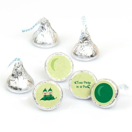 - Twins Two Peas in a Pod - 108 Round Candy Labels Party Favors - Fits Hershey's Kisses