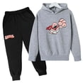 thumbnail image 3 of Chándal con estampado de dibujos animados de Capitán Calzoncillos para primavera y otoño, conjunto de 2 piezas informal bonito para niños y niñas, sudadera con capucha y pantalones, ropa para niños, 3 of 5