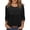 Black, variant on Women Tops Long Sleeve Blouses Dressy Casual Crewneck Pleated Tunic Shirts Loose Fashion Clothes