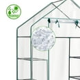 thumbnail image 6 of KAAYEE Walk In Greenhouse, Indoor Greenhouse with Grow Lights, Mini Indoor Greenhouse with Roll-Up Zipper Entry Door and PVC Cover,Plastic Portable Wall in Greenhouses for Outside Indoor, 6 of 7