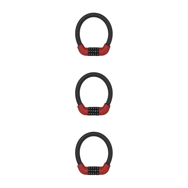 Wosthever candado de bicicleta flexible anillo antirrobo universal candados de cadena de seguridad código de combinación candado bicicletas Type1 NO1