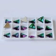 thumbnail image 1 of ZOUSSIQI Rhinestone Triangle Flat Back Crystal Glass NO Hotfix Sew On Rhinestones Crystal for Decoration Dress Clothing Jewelry Accessories - (Color: Emerald/Size: 16mm-36pcs) CA919-42137, 1 of 2