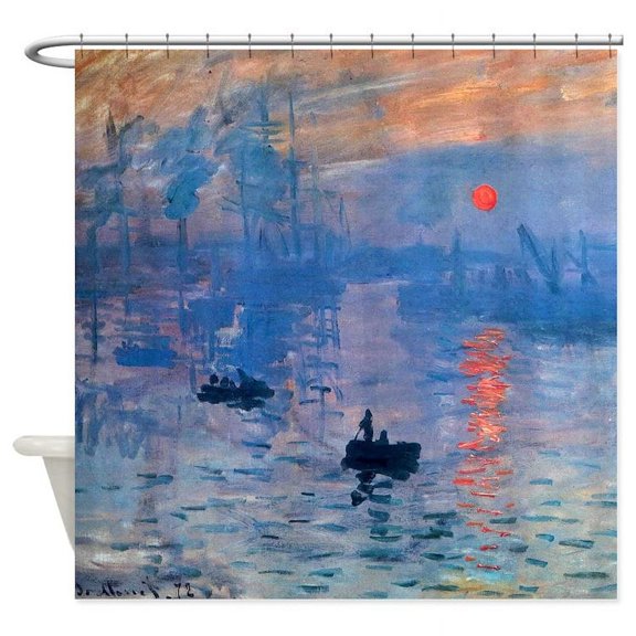 CafePress - Claude Monet Impression Sunrise - Unique Fabric Shower Curtain 70" x 72"