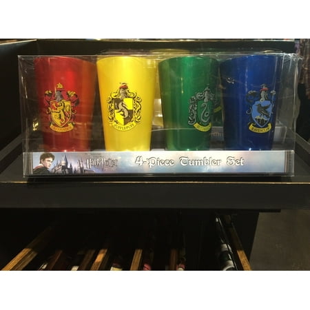 Universal Studios Harry Potter House Crest Four Pack Tumbler New with