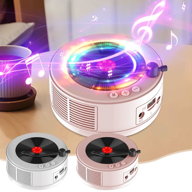 ¡Precios de Clearance!, Nuevos altavoces Bluetooth de vinilo, miniradio portátil de escritorio, regalo de cumpleaños Akmoler