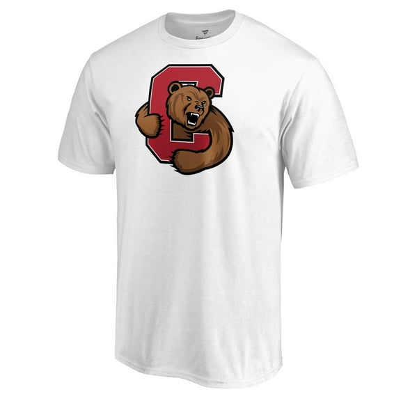 Men's White Cornell Big Red Primary Team Logo T-Shirt