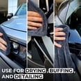 thumbnail image 5 of Large Microfiber Car Drying Towel 1300 GSM Double Twist Pile - Premium Auto Wash Towel for Cars Trucks SUV - Super Absorbent Detailing Cleaning Cloth 20x26'' Gray 1-Pack, 5 of 6