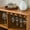 Wood, variant on 60" Mid Century Modern Sideboard Buffet Cabinet with Storage, TV Media Console, Storage Cabinet with Geometric Pattern & Adjustable Shelves for Kitchen Dining Living Room Entryway Hallway, Black