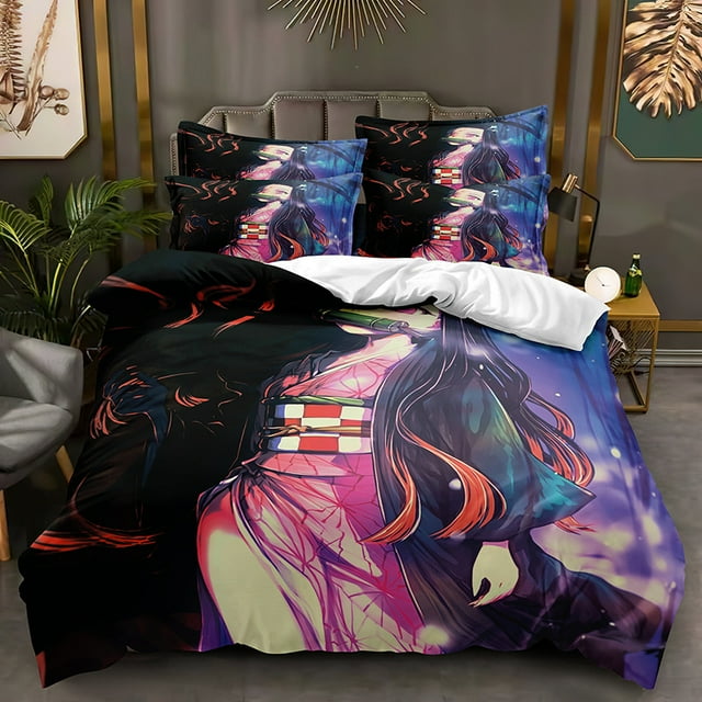 Cartoon Japanese Comic Series Ghost Blade Three-piece Set Duvet Cover Sanding Kit Warm Package A Good Night‘s Sleep
