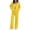 24#Yellow, variant on Women's 2 Piece Outfits Long Sleeve Zip Up Hoodie Wide Leg Pants Matching Sweatsuits Sets Light Purple 2XL