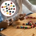 thumbnail image 2 of 60 Pcs Wooden Beads Geometric Faceted Wood Beads 16mm Colourful Wooden Beads, 2 of 9