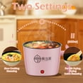 thumbnail image 3 of Electric Hot Pot with Steamer 55oz Non-stick Mini Electric Cooker 2 Speed Electric Noodles Pot with Over Heating Boil Dry Protection for Noodles Cooking, 3 of 9