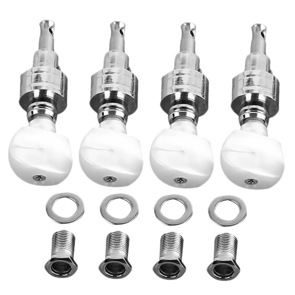Pawsdot Banjo Tuners Plated Silver Metal for Precise Tuning and Durability 4Pcs