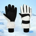 thumbnail image 2 of Men Women Winter Ski Gloves for Men Women Touchscreen Compatible Thermal Lined Thick Cold Weather Outdoor Protection White, 2 of 4