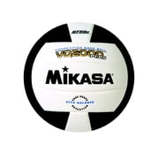 Mikasa VQ2000 Plus NFHS Competition Indoor Volleyball, Black/White