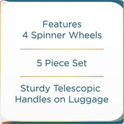 Protege 5-Piece Softside Spinner Luggage Set, Green