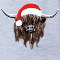 thumbnail image 2 of CafePress - Highland Cow Santa Hat Xmas - Cute Infant Baby Football Bodysuit, 2 of 3
