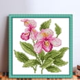 thumbnail image 2 of Kit Punto Cruz Con Flores Impresas 14 Quilates Bordado Parcial Phalaenopsis (17x17 Cm), 2 of 9