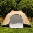 thumbnail image 3 of 2 Person Instant Camping Tent, Auto Setup Pop Up Tent for Camping/Hiking/Travel, Gold, 3 of 7