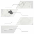 thumbnail image 7 of JTSRKL Men's Outdoor Cargo Shorts Solid Waffle Knit Drawstring Elastic Waist Multi Pocket Short Pants Lightweight Summer Beach Daily Casual Trunks White XXL, 7 of 7
