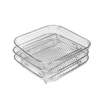 Air Fryer Rack, Stackable Stainless Steel Air Fryer Basket, Heavy Duty Cooling Racks for Oven Press Cooker, Rectangle AirFryer Accessories