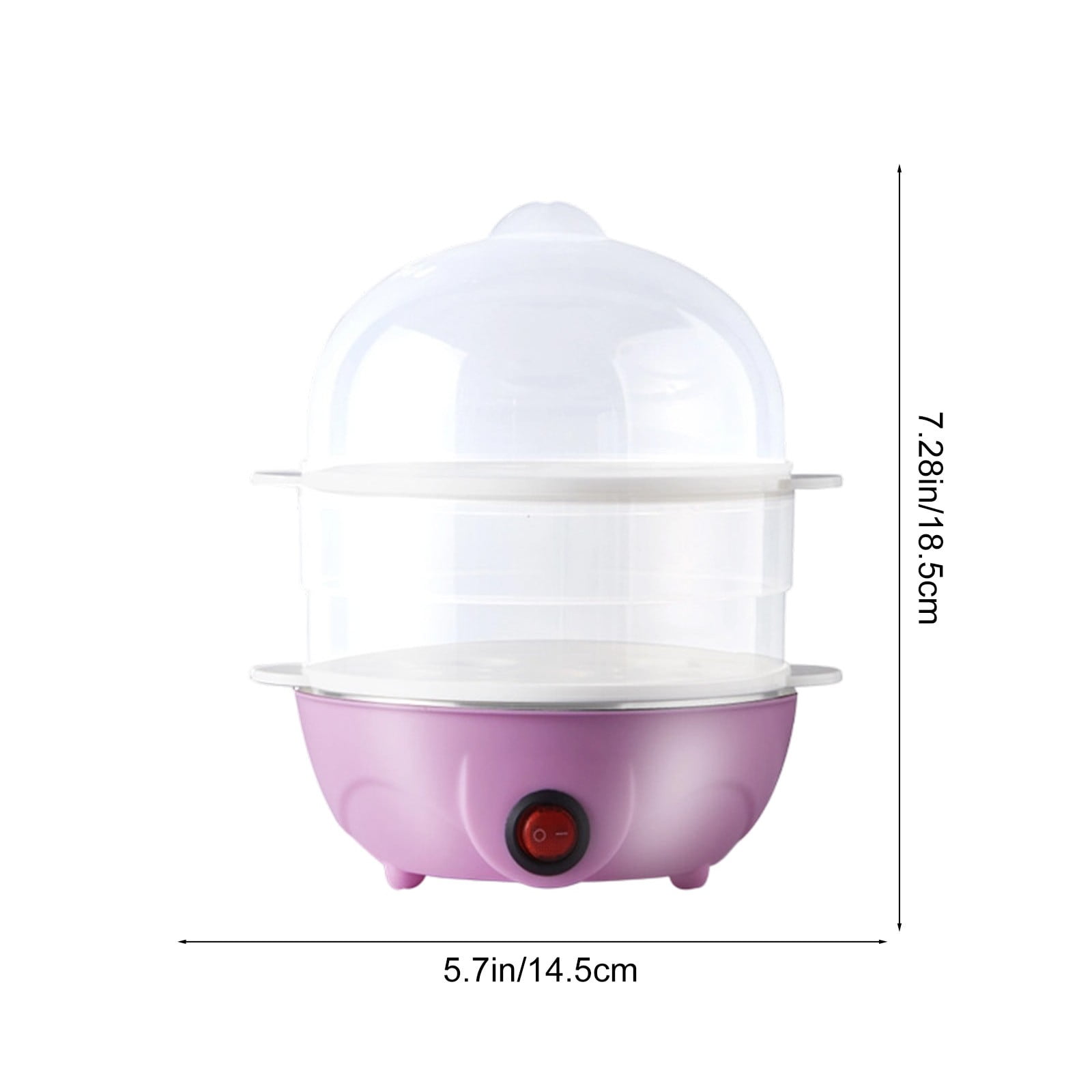 Double Layer Electric Egg Cooker for Hard or Soft Boiled Eggs, Automatic Shut-Off Breakfast Maker, Compact Appliance for Family Meal Prep and Dorm Rooms