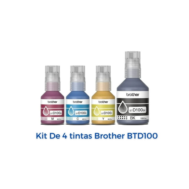 Kit de 4 Tintas Brother BTD100 BKCMY