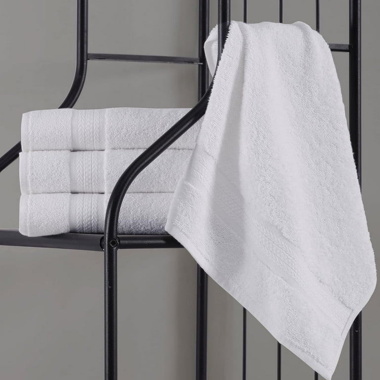 REGAL RUBY Asciugamani Da Bagno Grigi 100% Cotone Turco - Extra Assorbenti E Asciugatura Rapida, 68x137 Cm, Set - 4