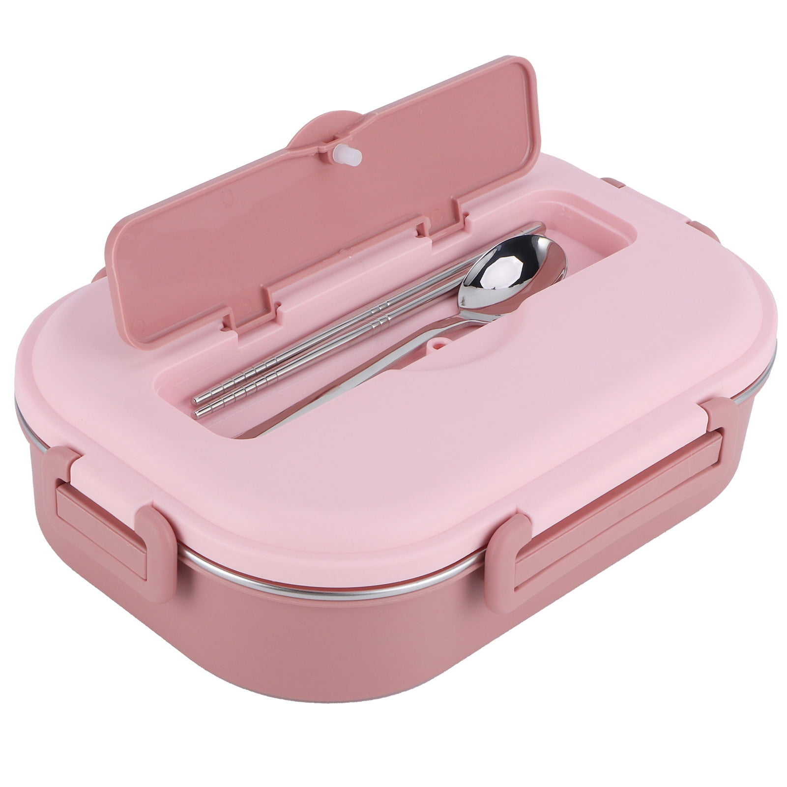 FAGINEY Bento Lunch Box,Stainless Steel Lunch Box 4‑Grid Portable Bento Box Food Storage Container
