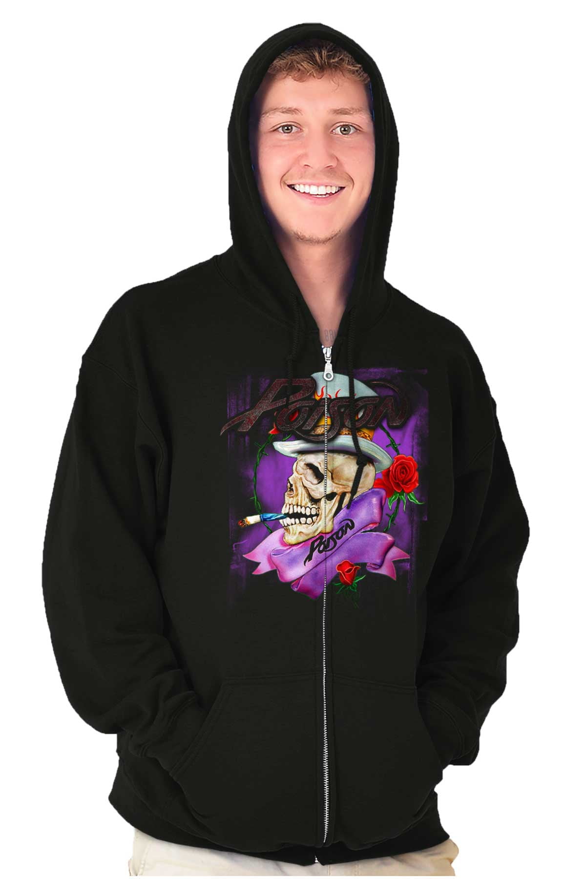 rock band zip up hoodies