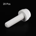 thumbnail image 3 of Uxcell Plastic Machine Screws, M8x30mm PP Slotted Knurled Fasteners Bolts, White, 20Pack, 3 of 5