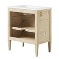 thumbnail image 5 of Modway Elysian 30" Modern Wood Bathroom Vanity in White and Burl Oatmeal, 5 of 17