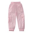 thumbnail image 4 of BXJX Boys Cargo Pants, Elastic&nbsp;Bottom Summer Casual Elastic Waist Kids Jogger Pants Pink Size 10-11 T, 4 of 9