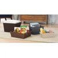 Whitmor Woven Strap Storage Baskets - Set of 3 - Espresso