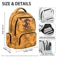 thumbnail image 6 of HUIACONG Orange Jungle Animal School Backpack for Daily Student Use Lightweight Multi Compartment Large Capacity for Boys Girls Ages 6‑18 Back to School, 6 of 7